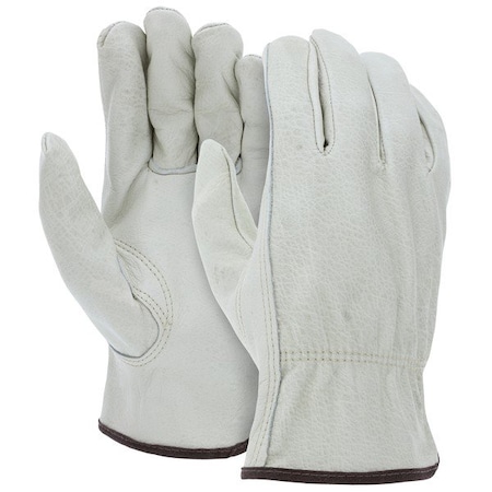 Mcr Safety CV Grade, Cowhide Drivers Gloves, Large, Leather, Beige, PR 3215L
